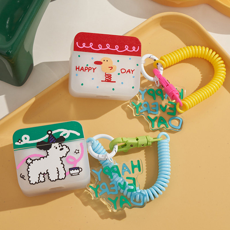 Pumzika原创小狗游乐园可爱适用苹果AirPods3 pro1/2耳机保护套带挂件软蓝色磨砂透明耳机盒,淘宝优惠券,粉丝福利购,淘宝优惠卷