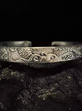 龙手镯仙界纯银99足银男女