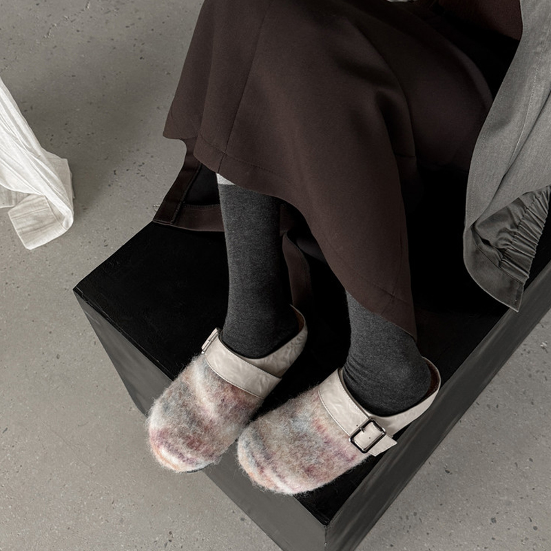 欣秀//厚岛吐司2代勃肯鞋子彩色定制面料厚底可外穿包头拖女 - 图1