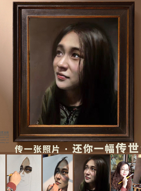 纯手绘写实原创油画定制办公室