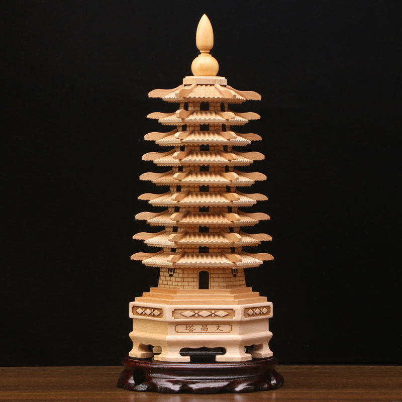 桃木文昌塔摆件七层13层无漆原木九层十三层孩子书房书桌卧室摆放,淘宝优惠券,粉丝福利购,淘宝优惠卷