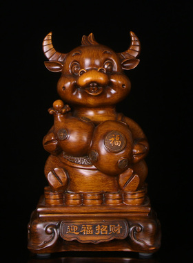 卡通生肖牛家居客厅电视柜工艺品