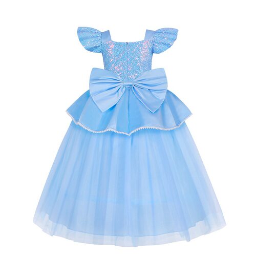女童动画片彩虹护卫队寒露公主裙小女孩生日礼服角色装扮表演服装 - 图1