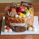 Internet celebrity ins Merry Christmas letter cookie cake decoration old man bell cookie Basque baking plug accessories