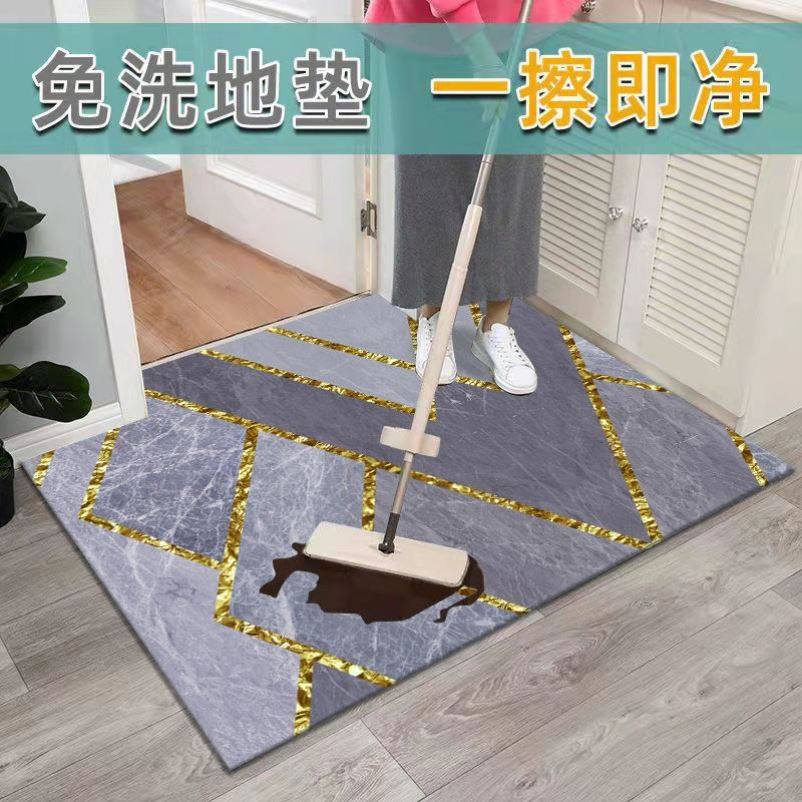 轻奢高端入户门垫进门地垫PVC可裁剪入门可擦洗免洗脚垫门口地毯_虎窝淘