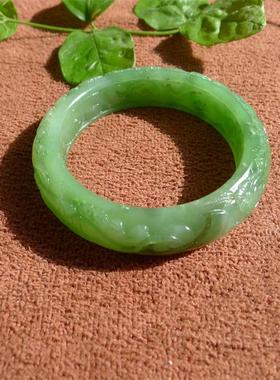 手镯玉石凤凰梅花和田玉碧玉手饰