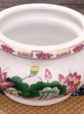 香薰炉白色莲花无字观音菩萨香炉