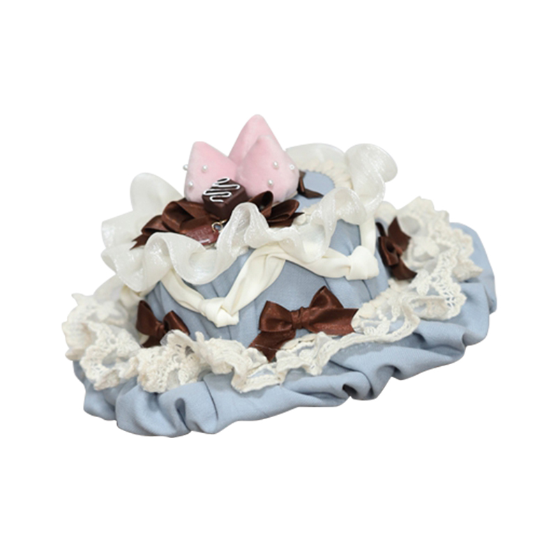 LOLITA手作小物捉迷藏蛋糕帽BB帽她们的故饰会原创手作洛丽塔发饰 - 图3