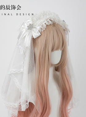 圣诞h白色手作小物Lolita发饰