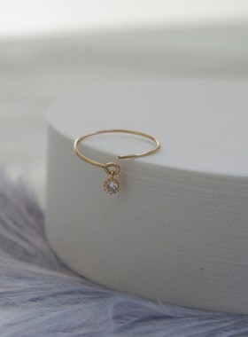 新品9折优惠UNELGE简约小钻戒指日常通勤精致叠戴ins网红百搭款女