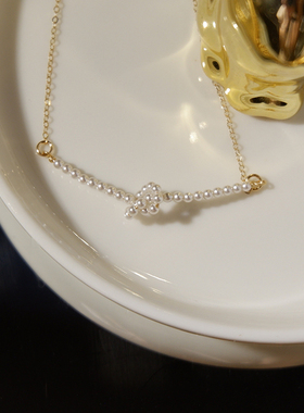 UNELGE珍珠14k包金女通勤项链