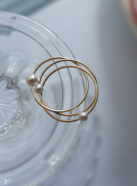 UNELGE女14k包金原创设计戒指