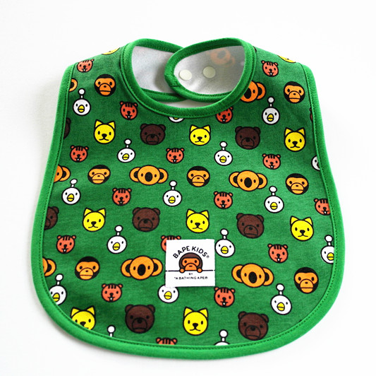 Japanese trendy three-layer waterproof cartoon bib saliva towel