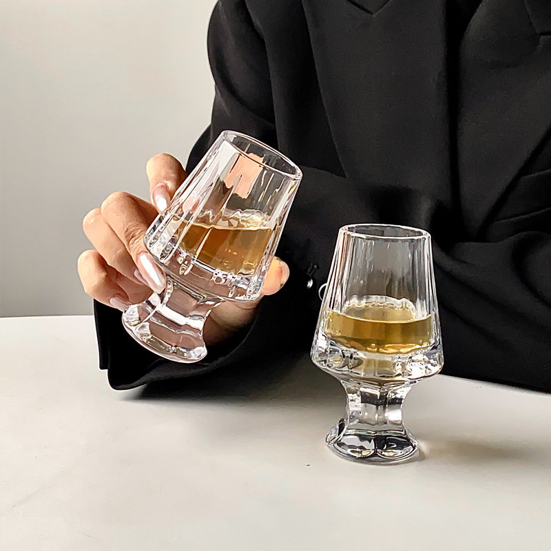 中古vintage条纹法式威士忌酒杯清酒杯创意水晶玻璃小酒杯,淘宝优惠券,粉丝福利购,淘宝优惠卷