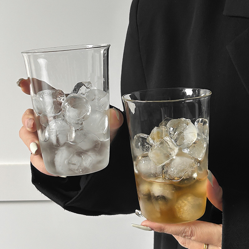 冰拿铁咖啡玻璃杯美式饮品杯耐热高温高硼硅透明冷饮杯喝水杯子女 - 图0