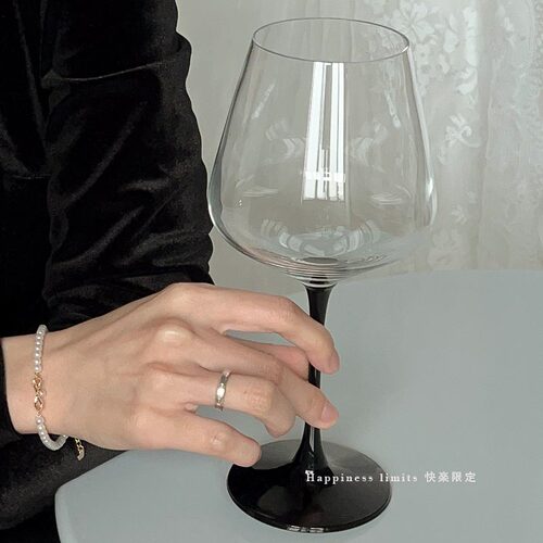 欧式ins风勃艮第红酒杯高级感复古高脚杯玻璃杯葡萄酒杯香槟杯子 - 图1