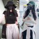 ເສື້ອຍືດ Butterfly 0 summer dress ins super hot high waist exposed navel