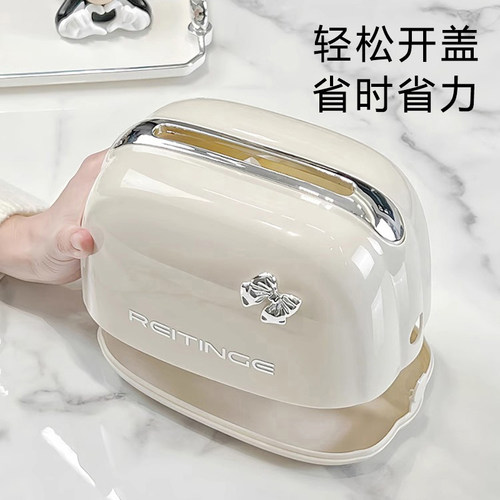 纸巾盒客厅高档轻奢家用餐巾纸盒茶几收纳盒高级感创意抽纸盒弹簧 - 图2