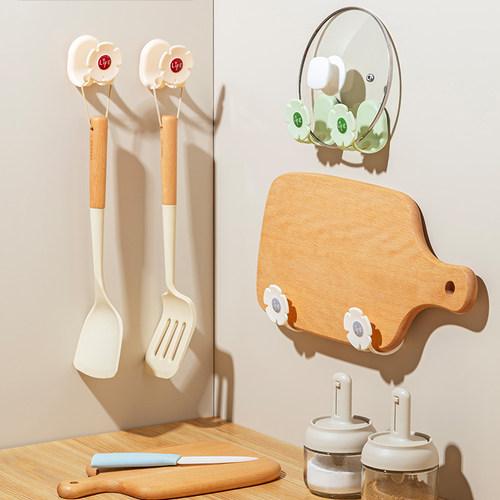 花朵海绵沥水架免打孔厨房水槽盖钢丝球锅盖收纳壁挂式布置物架 - 图3