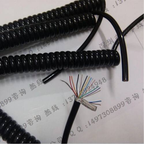 18芯螺旋电线路17芯信号控制手轮螺旋电缆线25芯手轮电子控制线 - 图1