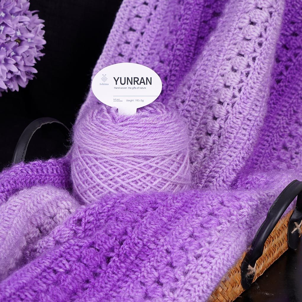 韵染长渐变玫瑰花束毯子手工diy编织钩针披肩织围巾毛衣帽子线团,淘宝优惠券,粉丝福利购,淘宝优惠卷