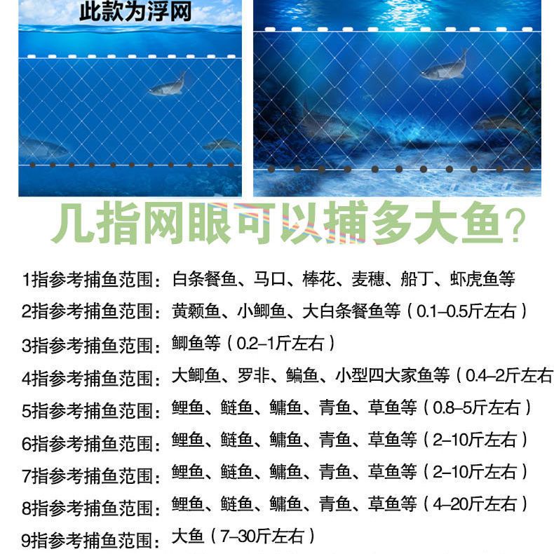 渔网粘网丝网单层三层沉网挂子鱼网捕鱼网鲫鱼鲢鱼沾网白条网 - 图3