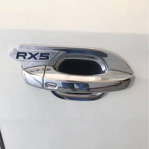 荣威RX5门碗拉手外拉手亮条荣威rx5plus改装专用门把手保护贴装饰 - 图2