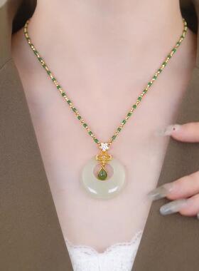 网红爆款水滴之心吊坠项链女时尚百搭高级感细糯大公主扣锁骨链潮