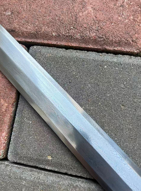 剑胚半成品纯手工折叠锻打百炼花纹钢八面双手剑配件汉剑身未开刃