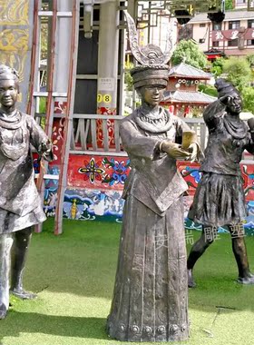 户外公园广场小区景观摆放铸铜 玻璃钢仿铜老年夫妻人物雕塑定做