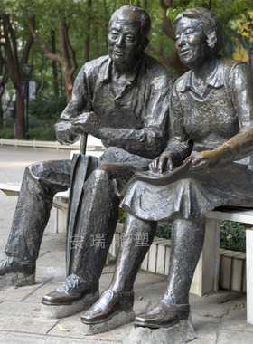 铸铜  玻璃钢仿铜车夫古代拉黄包车人物雕塑摆放户外广场园林定做