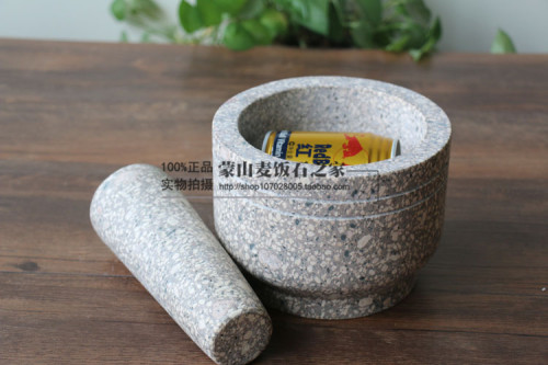 蒙山麦饭石捣蒜器石臼蒜窝蒜臼子家用蒜蓉压剥蒜器蒜泥研钵捣药罐 - 图2