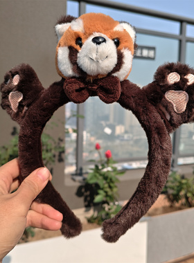 可爱毛绒玩具小熊猫发箍