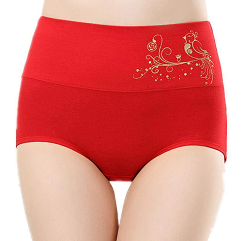 中老年人本命年大红色内裤女士纯棉三角裤妈妈大码高腰全棉裆短裤,淘宝优惠券,粉丝福利购,淘宝优惠卷