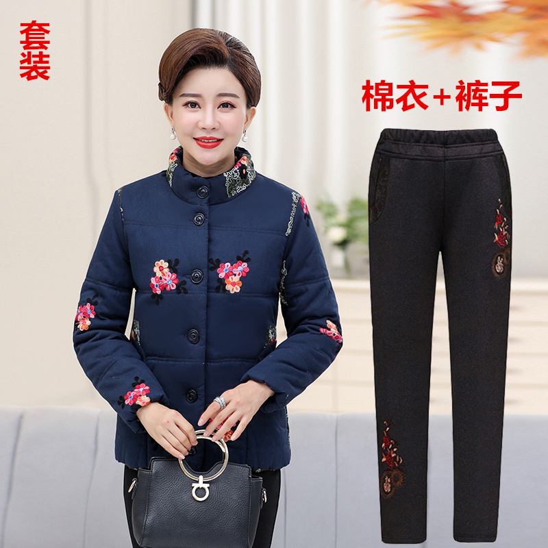 妈妈装棉衣短款加厚加绒保暖外套中老年女装冬装老人宽松大码棉袄 妈妈装棉衣短款加厚加绒保暖外套中老年女装冬装老人宽松大码棉袄