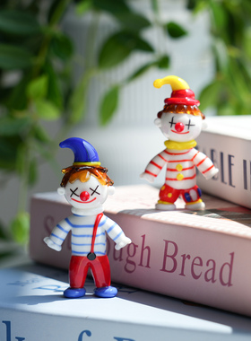 琉璃手作治愈小丑车载桌面手办