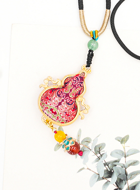 纯手工国风葫芦手链宋锦真丝