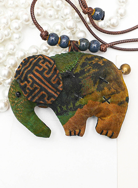 小吉象手工桑蚕丝情侣挂链