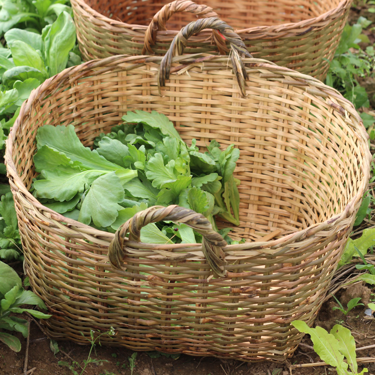 壮族特色竹编箩筐传统手工竹筐粮食筐竹编洗菜沥水筐水果筐茶叶筐 - 图2