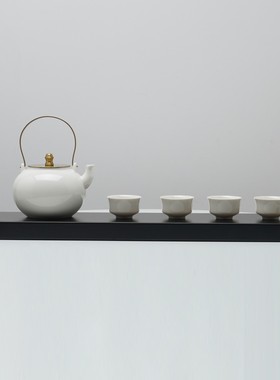 新中式禅意手提陶瓷茶壶茶杯摆件
