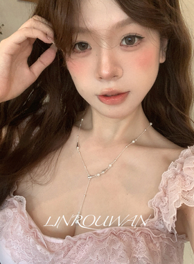 超闪满天星水滴流苏项链