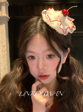 樱桃蛋糕发夹豹纹格纹鸭嘴夹