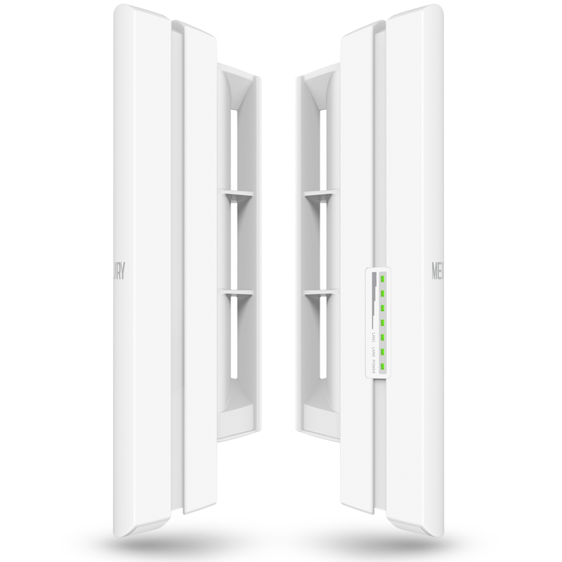 MERCURY水星 MWB201套装 2.4GHz无线网桥套装一对室外点对点1公里远距离中继300M安防监控器无线网络传输器 - 图1