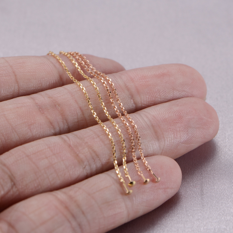 玫瑰金彩金正品女 750 配件蜜蜡 DIY 全孔通孔耳环 金珍珠耳线空托 18K 玫瑰金彩金正品女 750 配件蜜蜡 DIY 全孔通孔耳环 金珍珠耳线空托 18K