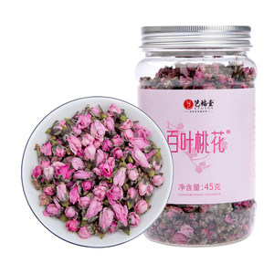 艺福堂桃花特选新花干茶花瓣花苞45g搭荷叶玫瑰花草茶官方旗舰店