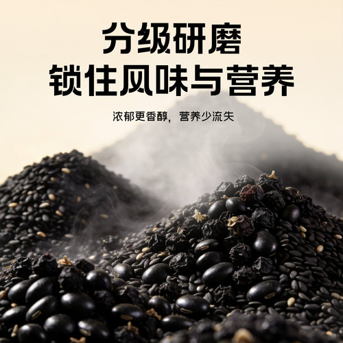 南方黑芝麻山药核桃高纤燕麦益生元高钙五黑谷物粉480g早餐粉 - 图0
