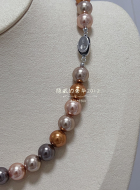 正版进口施家珍珠女士混彩项链秋冬美拉德色系时尚搭配大衣毛衣