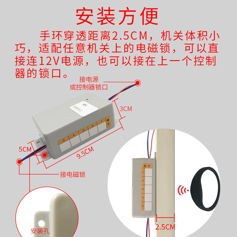 密室逃脱开门机关NPC快速开门ID卡手环刷卡吓人机关道具意想意创-图1