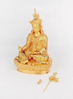 普门庵黄金佛像锌合金镀金摆件