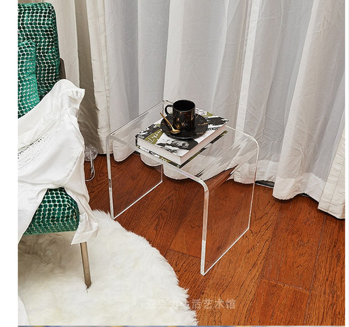 透明有机塑料亚克力展示架换鞋儿童长方小凳家用简约创意水晶矮凳 - 图0
